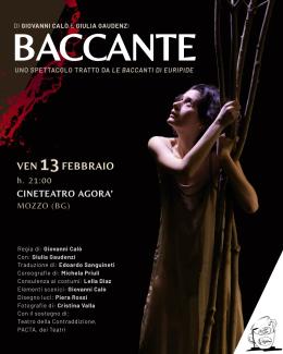 Baccante locandina